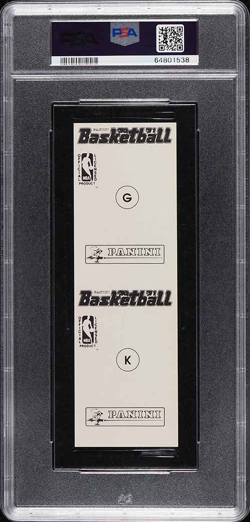 1990 Panini Sticker Panel Michael Jordan PSA 10 GEM MINT