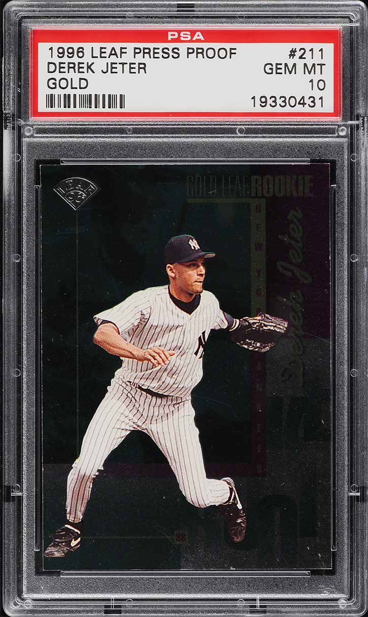 1996 Leaf Press Proof Gold Derek Jeter ROOKIE #211 PSA 10 GEM MINT