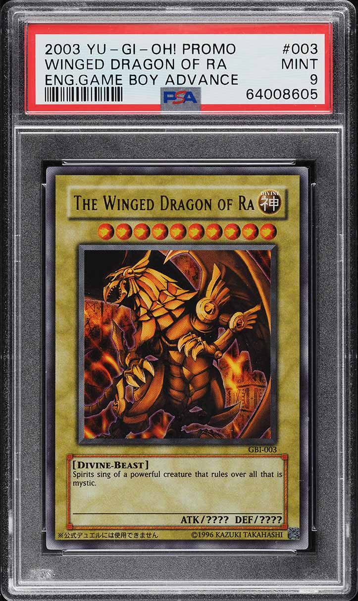 2003 Yu-Gi-Oh! Game Boy Advance Secret Rare Winged Dragon Of Ra