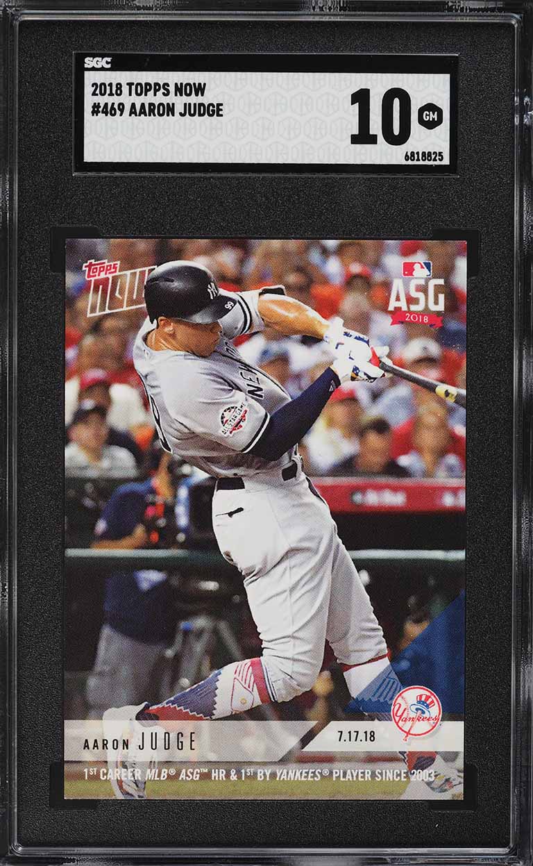 2018 Topps Now Aaron Judge #469 SGC 10 GEM MINT