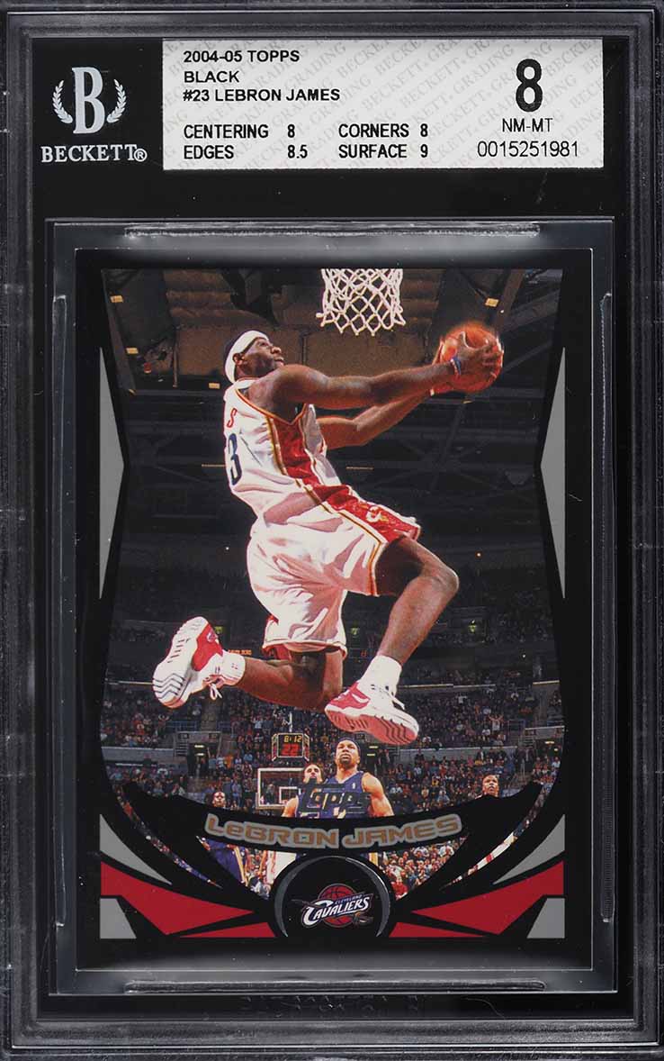2004 Topps Black LeBron James /500 #23 BGS 8 NM-MT