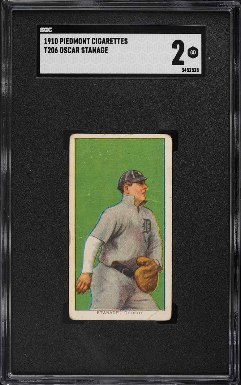 1909-11 T206 Oscar Stanage SGC 2 GD