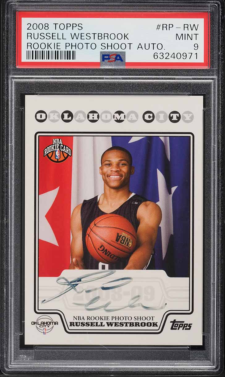 2008 Topps Chrome Refractor Russell Westbrook ROOKIE AUTO /145 BGS