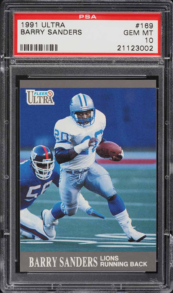 1991 Ultra Football Barry Sanders #169 PSA 10 GEM MINT