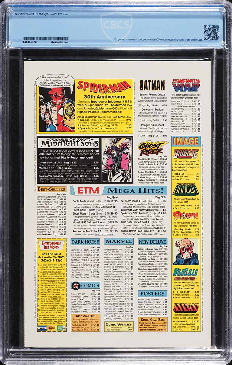 Ghost Rider 28 Ghost Rider #28 (Marvel, 1992) CBCS 8.5 White Pages on Fanatics Collect