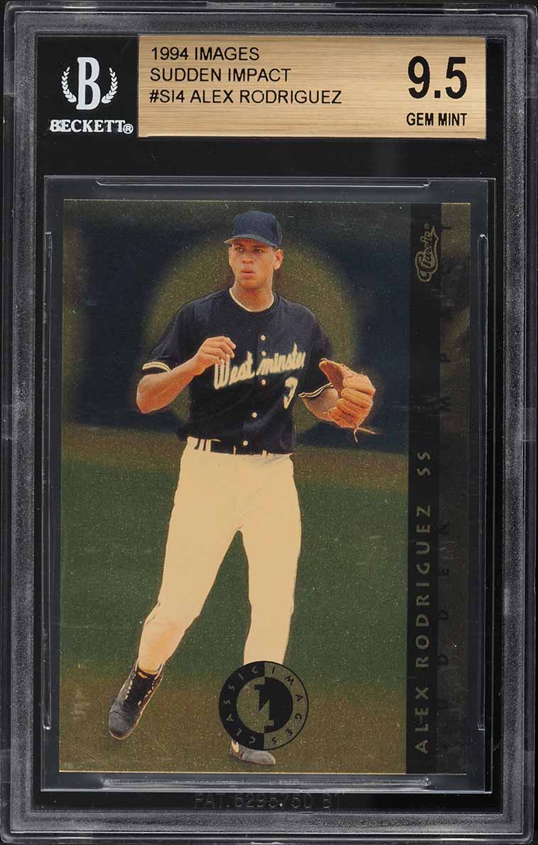 1993 Classic Images Four Sport Sudden Impact Alex Rodriguez ROOKIE #XI4 BGS 9.5