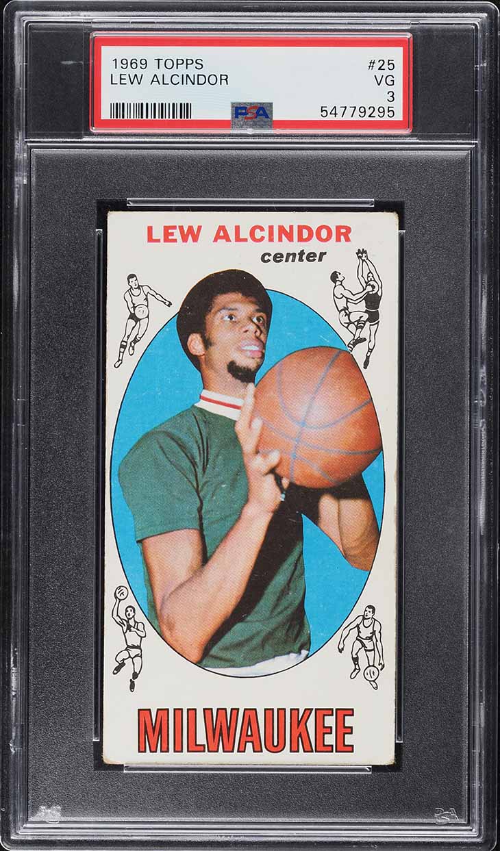 1969 Topps Basketball Lew Alcindor ROOKIE #25 PSA 3 VG
