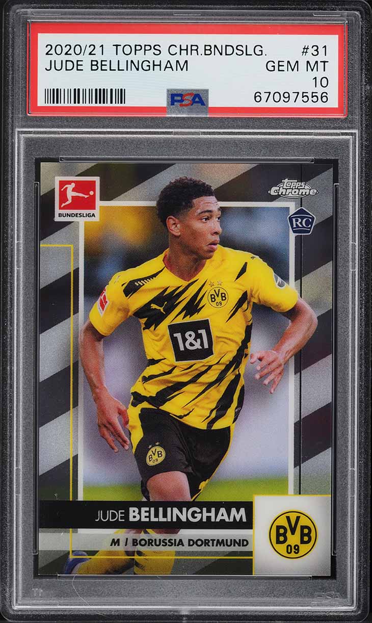 2020 Topps Chrome Bundesliga Jude Bellingham ROOKIE #31 PSA 10 GEM MINT