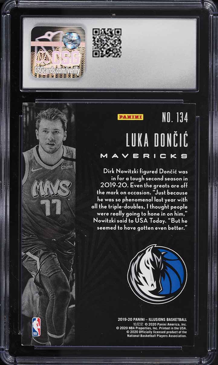 2019 Panini Illusions Luka Doncic #134 CSG 9 MINT