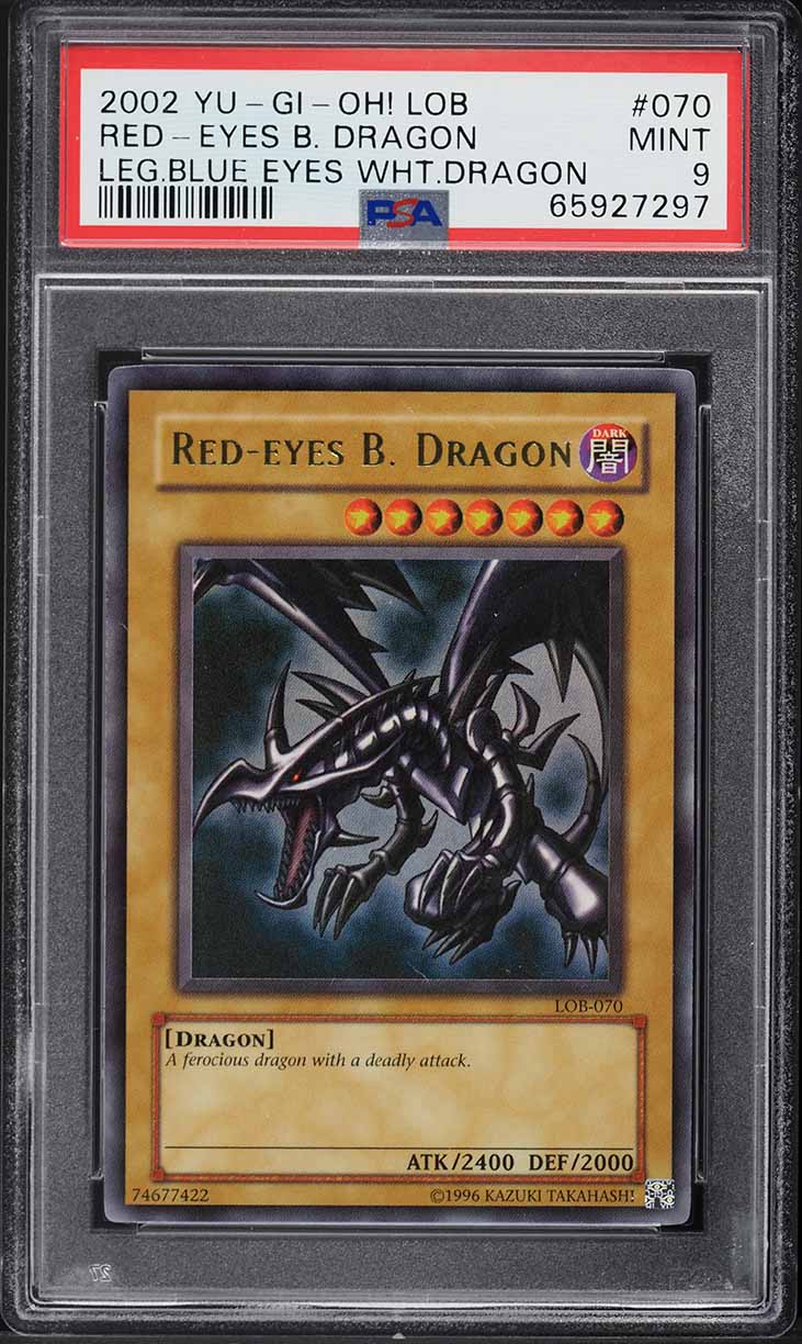 2002 Yu-Gi-Oh! Legend Of Blue Eyes Red-Eyes Black Dragon #LOB-070