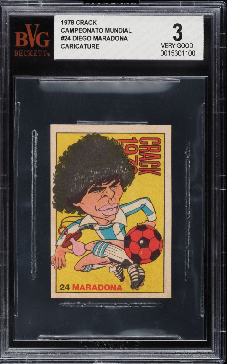 1977 Futbol Discs Diego Maradona ROOKIE #11 PSA 7 NRMT on Fanatics