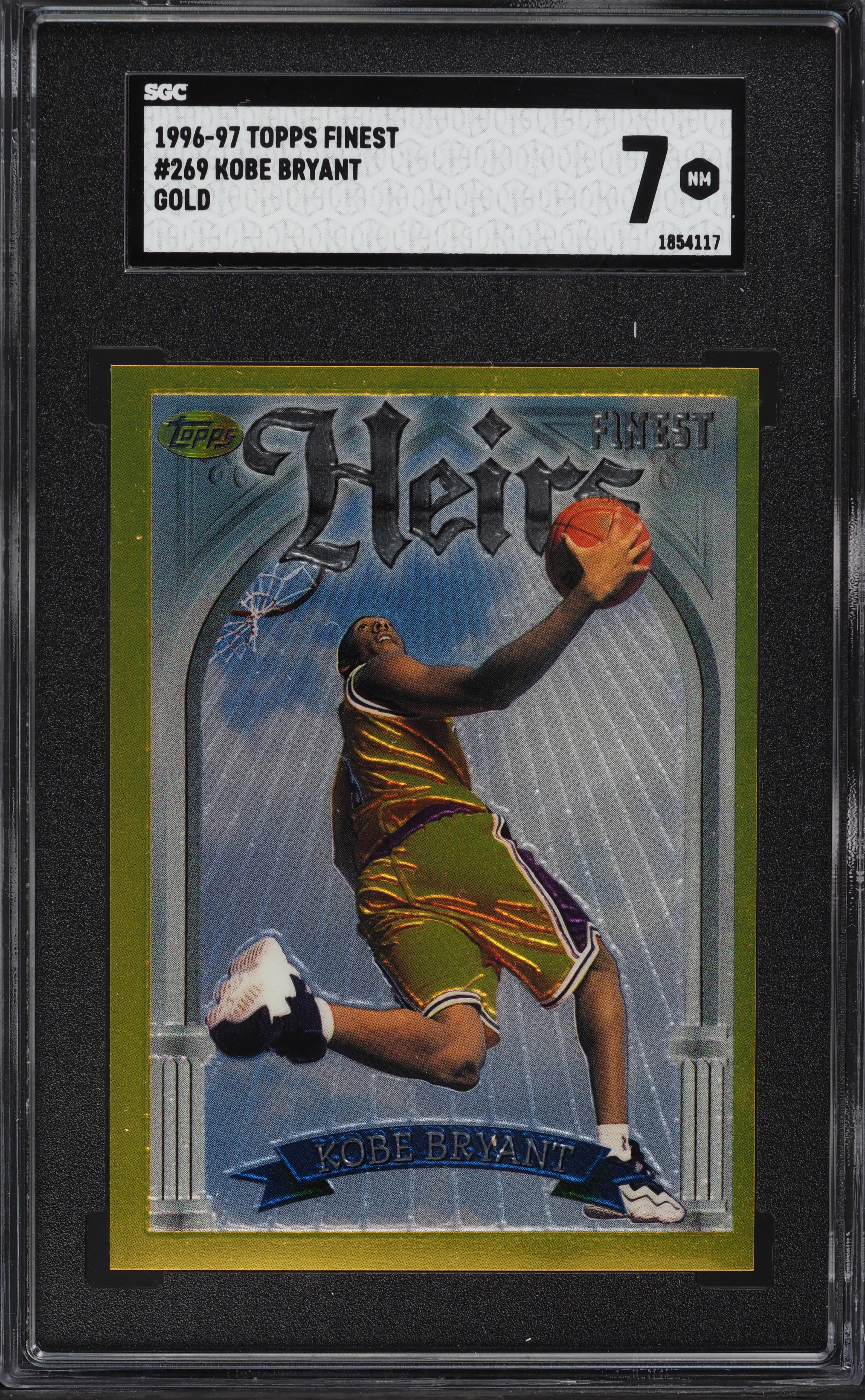 1996 Finest Gold Kobe Bryant ROOKIE #269 SGC 7 NRMT on Fanatics