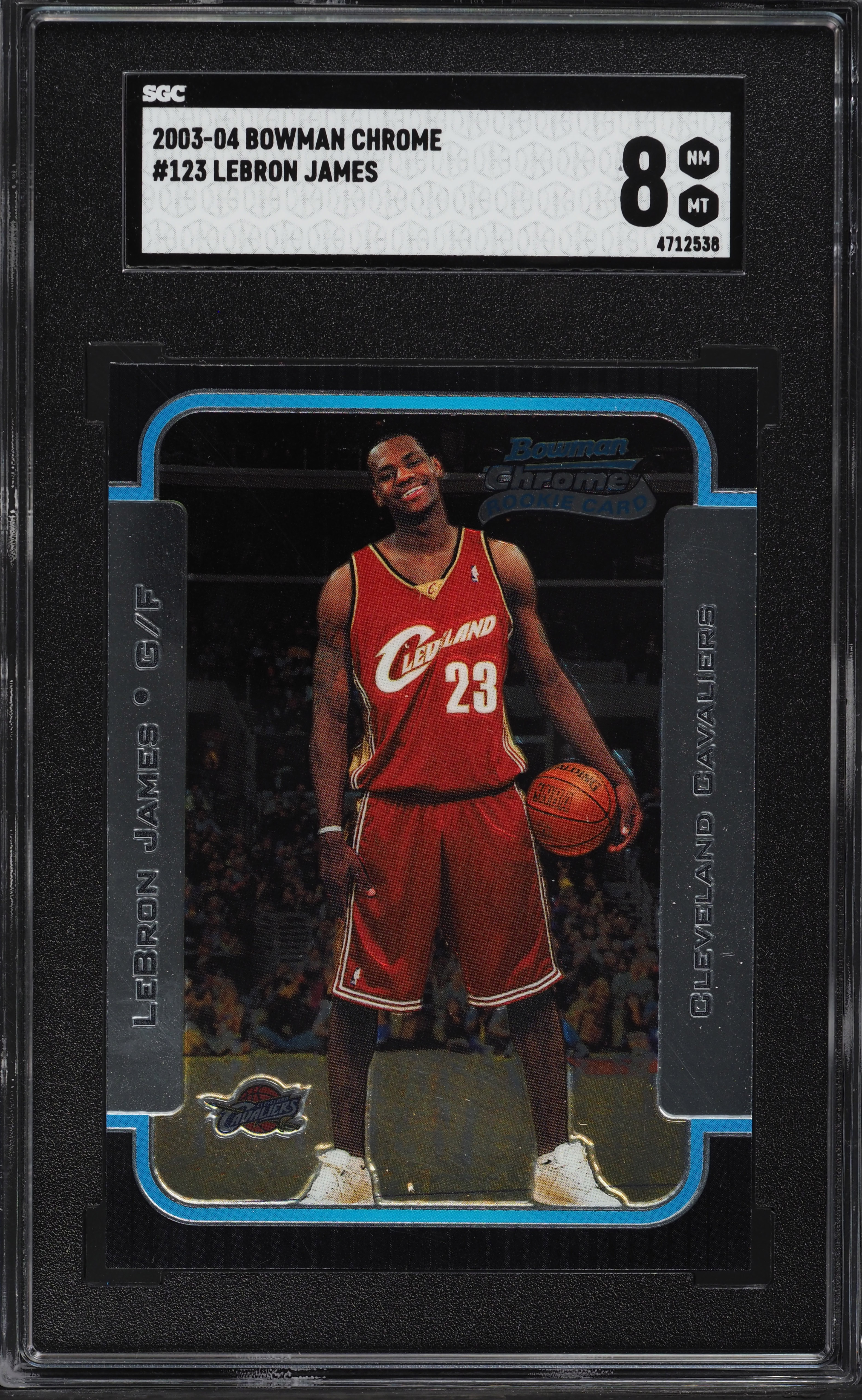 2003 Bowman Chrome LeBron James ROOKIE #123 SGC 8 NM-MT on
