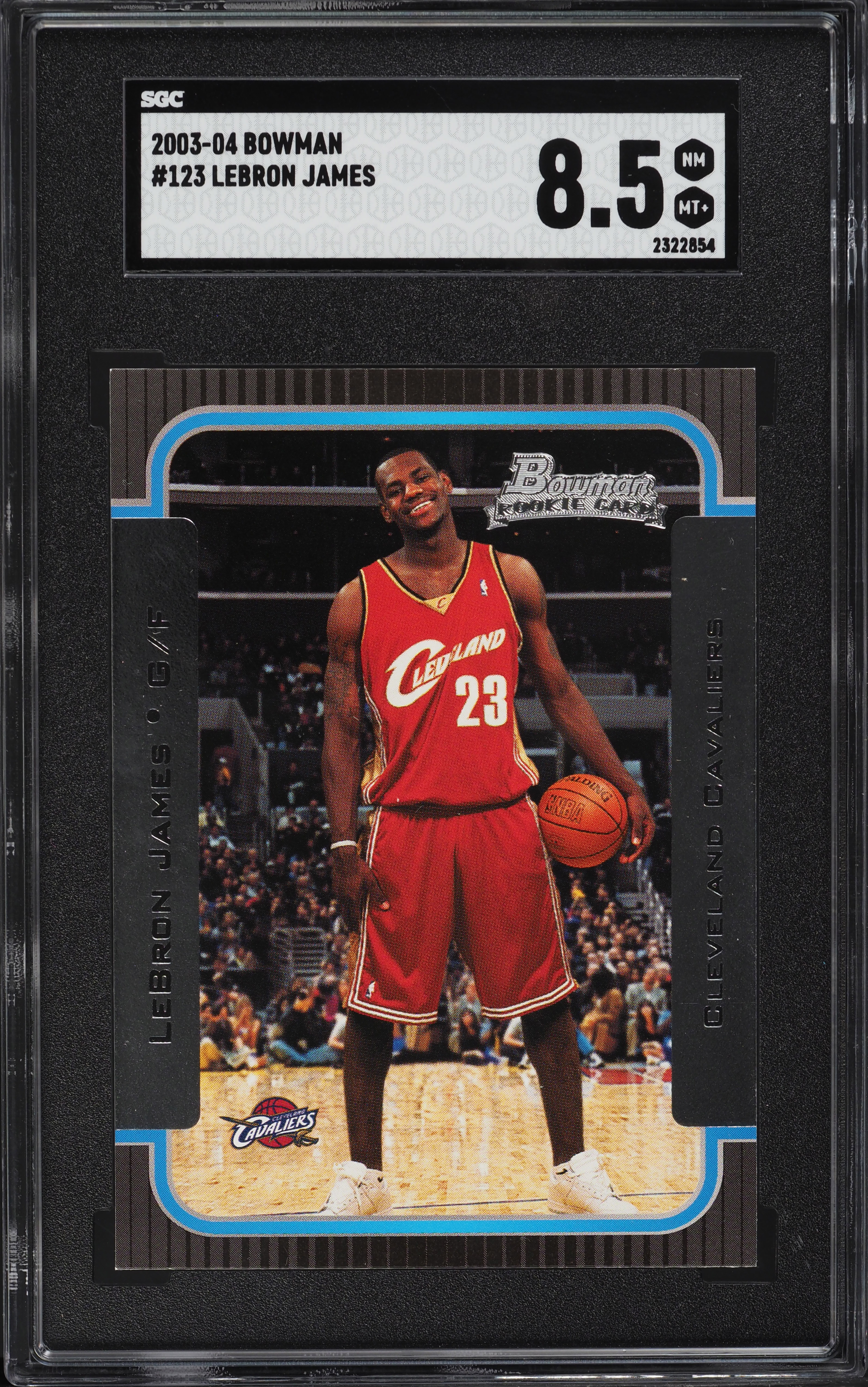 2003 Bowman Basketball LeBron James ROOKIE #123 SGC 8.5 NM-MT on