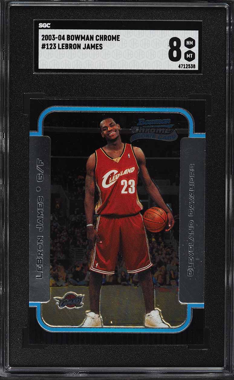 2003 Bowman Chrome LeBron James ROOKIE #123 SGC 8 NM-MT on