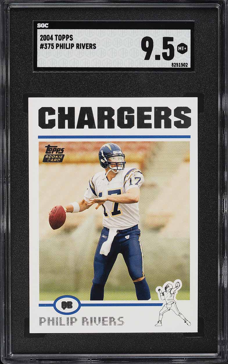 2004 Topps Football Philip Rivers ROOKIE #375 SGC 9.5 MINT+