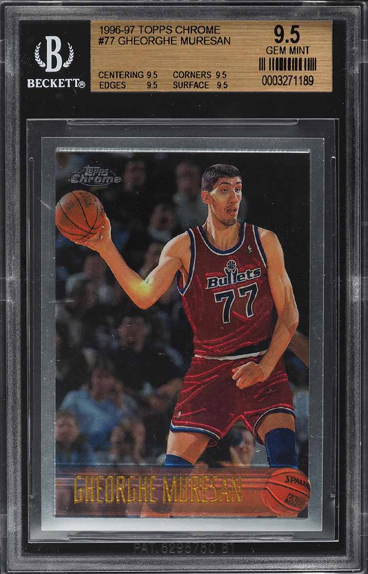 1996 Topps Chrome Gheorghe Muresan #77 BGS 9.5 GEM MINT