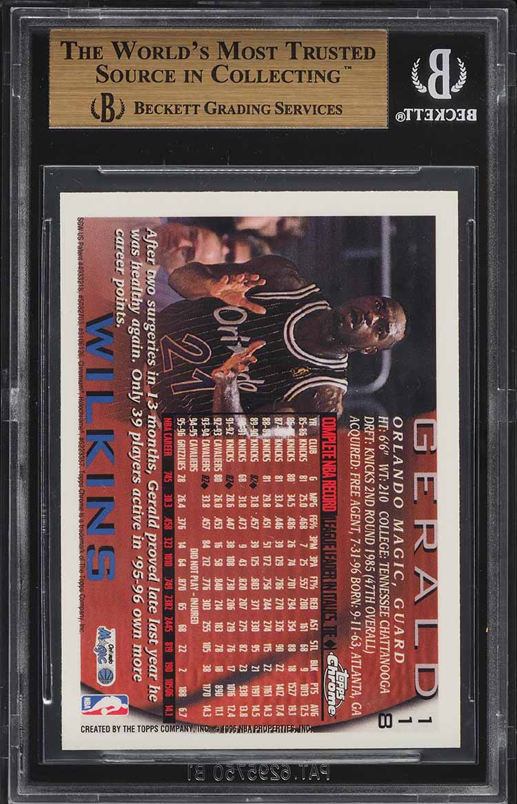 1996 Topps Chrome Gerald Wilkins #118 BGS 9.5 GEM MINT