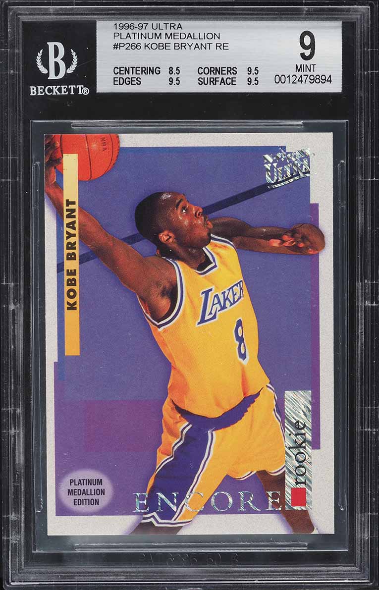 1996 Ultra Platinum Medallion Kobe Bryant ROOKIE #P-266 BGS 9 MINT
