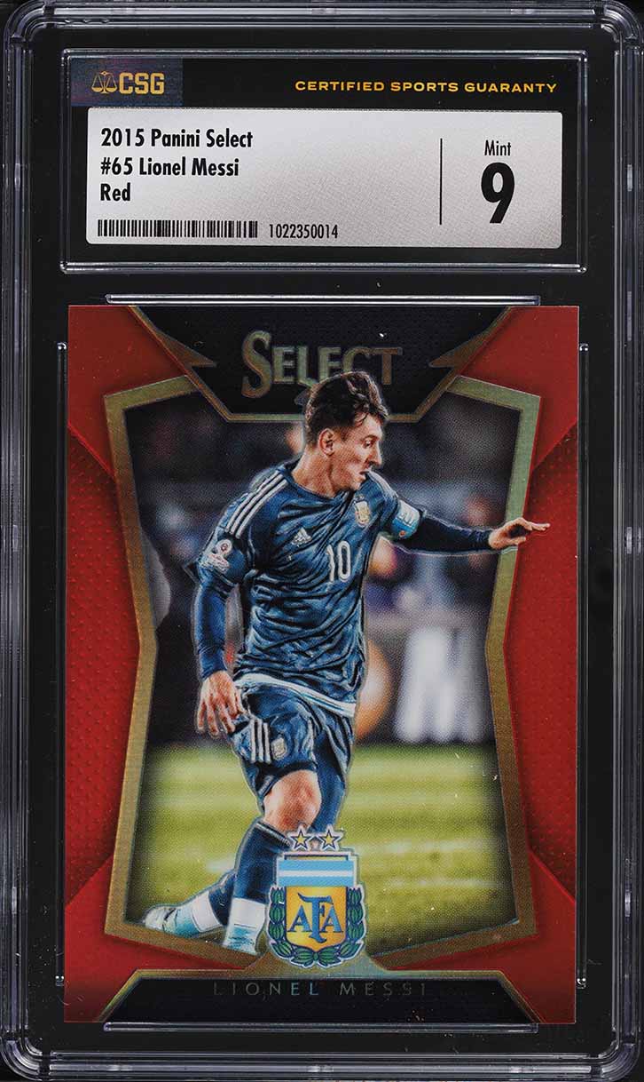 2015 Select Stars Orange Prizm Lionel Messi PATCH /149 #ST-LM PSA