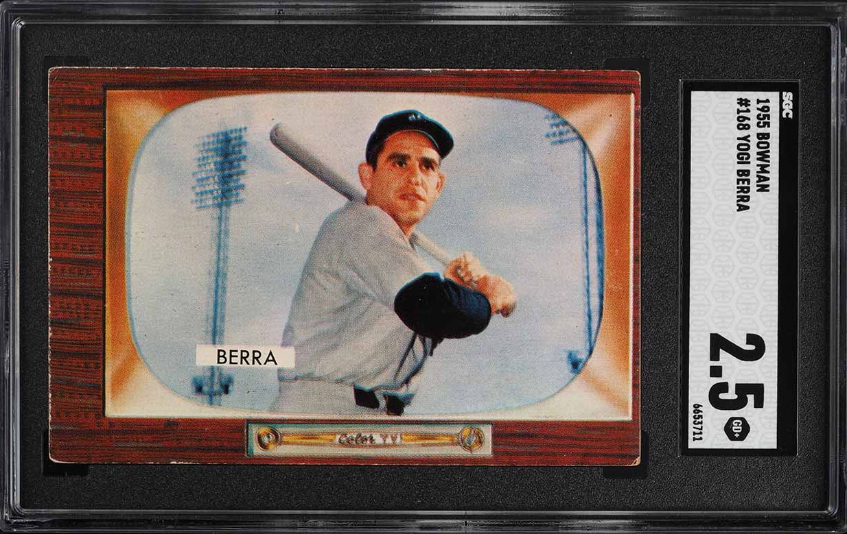 1955 Bowman Yogi Berra #168 SGC 2.5 GD+
