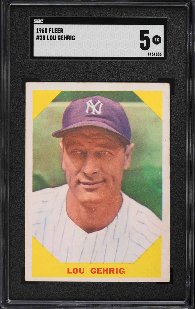 1960 Fleer Lou Gehrig #28 SGC 5 EX
