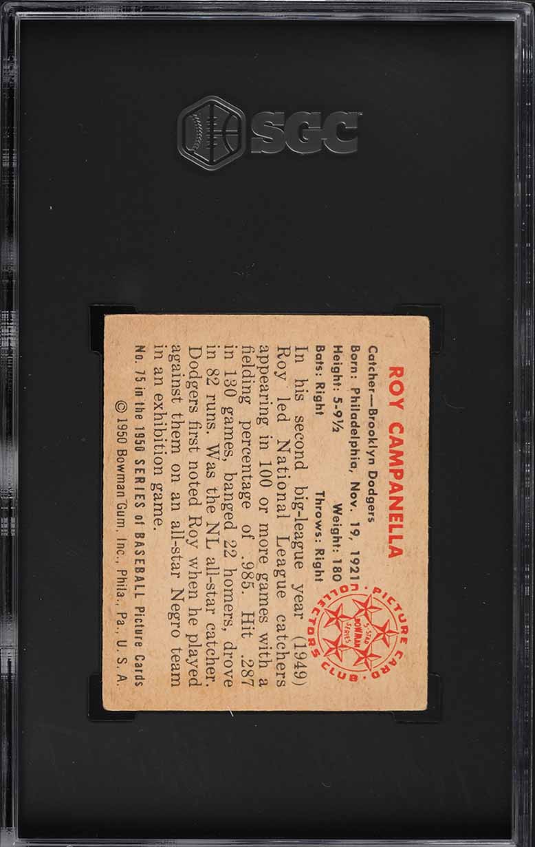 1950 Bowman Roy Campanella #75 SGC 3.5 VG+
