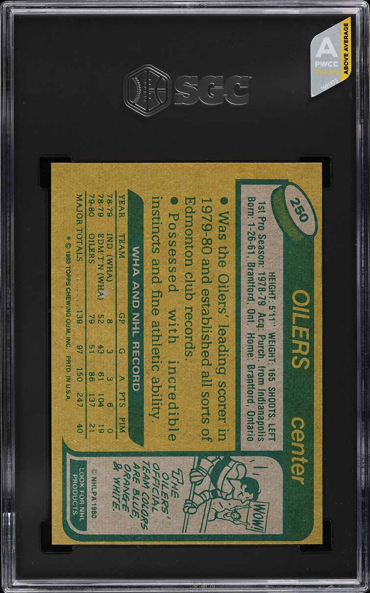 1980 Topps Hockey Wayne Gretzky #250 SGC 8 NM-MT (PWCC-A)