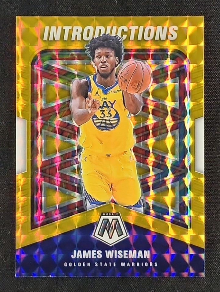 2020 Panini Mosaic Introductions Gold James Wiseman ROOKIE 10/10 #8 MBA AUTH