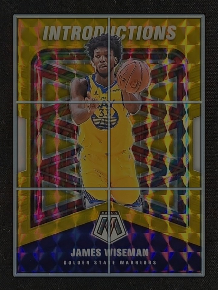 2020 Panini Mosaic Introductions Gold James Wiseman ROOKIE 10/10 #8 MBA AUTH