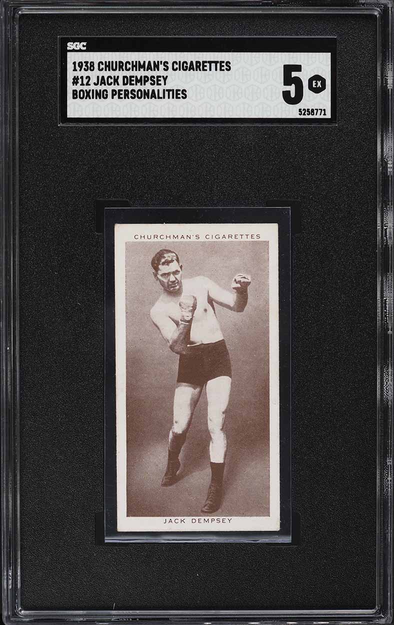 1938 Churchman's Boxing Personalities Jack Dempsey #12 SGC 5 EX