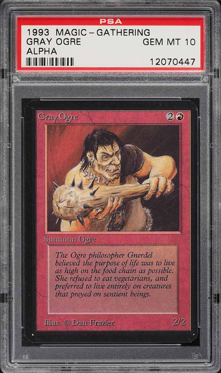 1993 Magic The Gathering MTG Alpha Gray Ogre C R PSA 10 GEM MINT