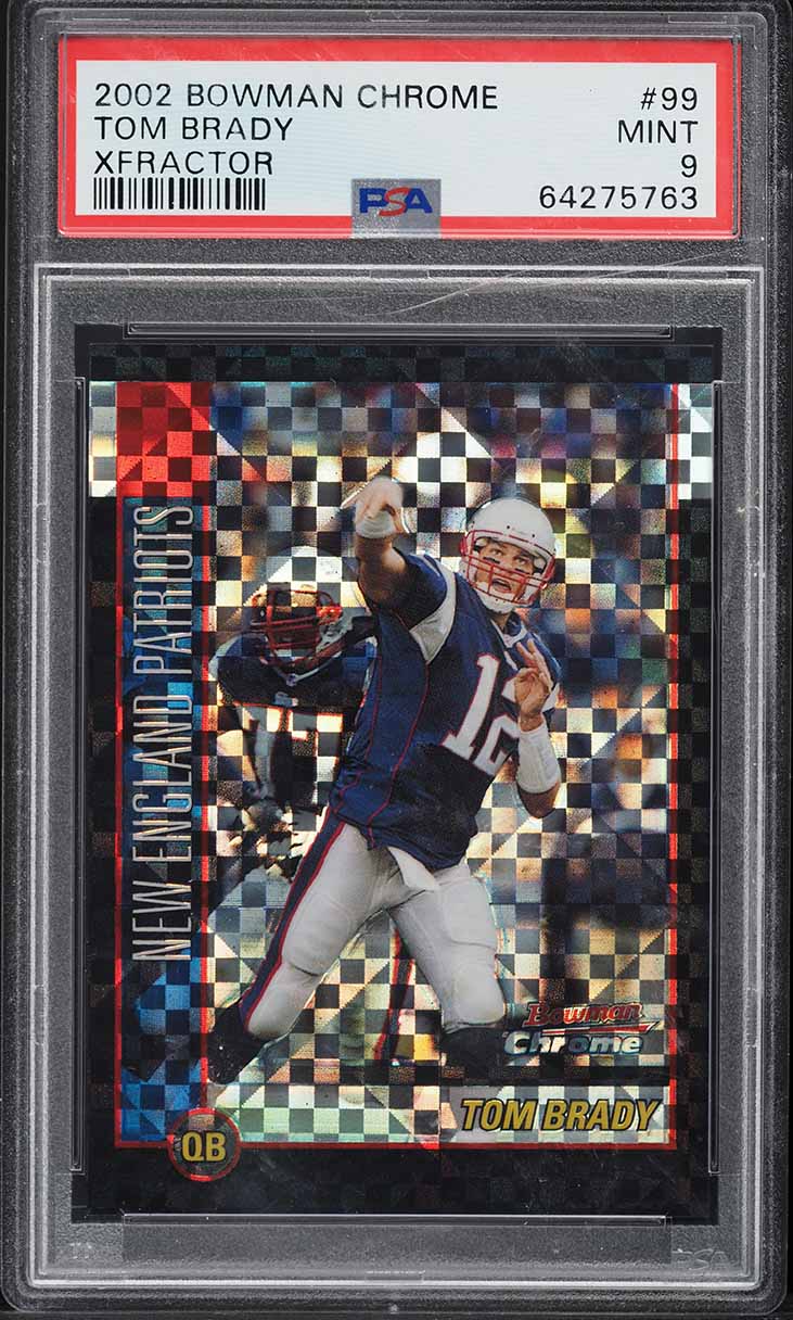 2002 Bowman Chrome Xfractor Tom Brady /250 #99 PSA 9 MINT
