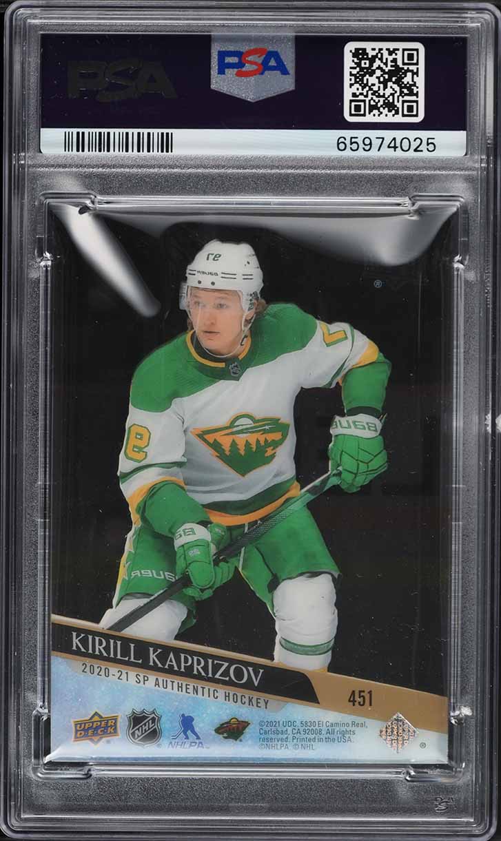 2020 SP Authentic Young Guns Acetate Kirill Kaprizov ROOKIE #451 PSA 8 NM-MT