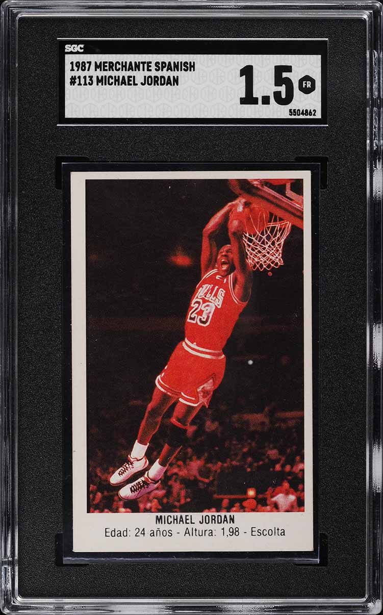 1987 Merchante Spanish Basketball Michael Jordan #113 SGC 1.5 FR