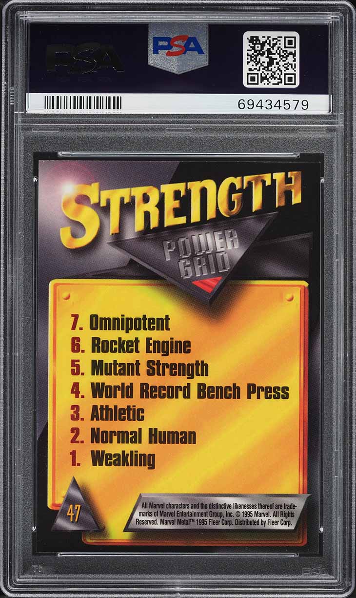 1995 Marvel Metal Silver Flasher Hulk 2099 #47 PSA 8 NM-MT on