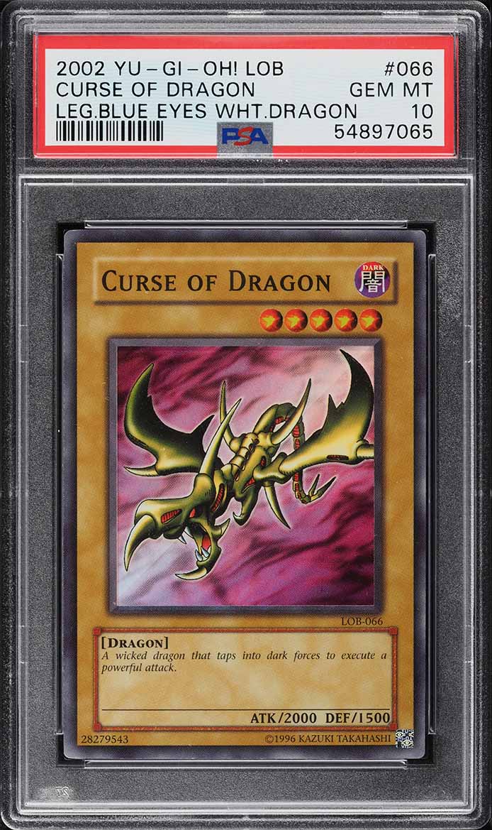 2002 Yu-Gi-Oh! Legend Of Blue Eyes White Dragon Curse Of Dragon #LOB-066 PSA 10