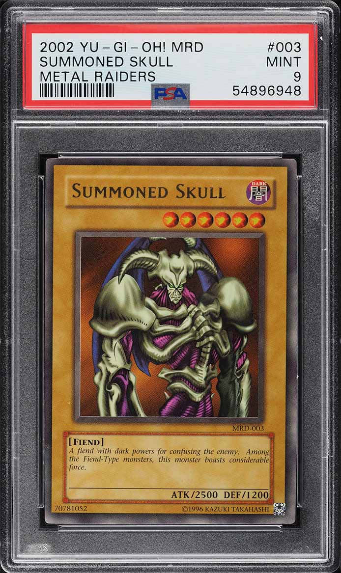 2002 Yu-Gi-Oh! Metal Raiders Summoned Skull #MRD-003 PSA 9 MINT on