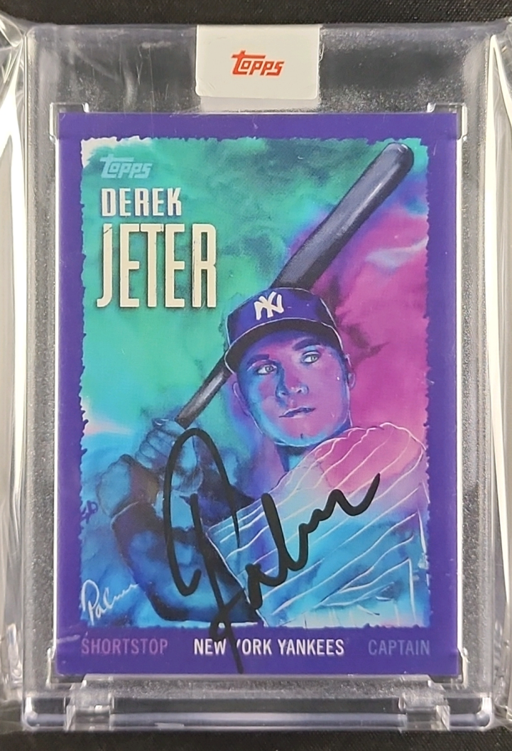 Topps Project 70 Slideshow 2021 Topps Project 70 Artist Signature Derek Jeter AUTO #495 MBA AUTH ...