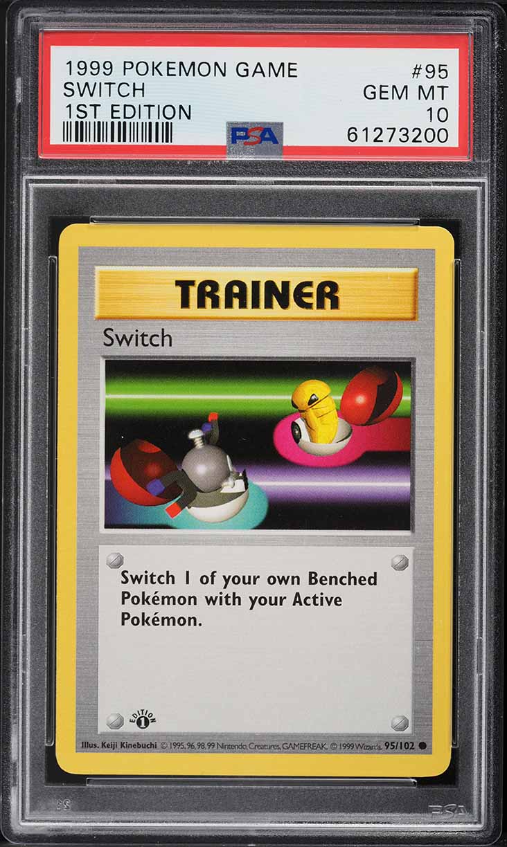 1999 Pokemon Base Set Shadowless 1st Edition Switch #95 PSA 10 GEM MINT