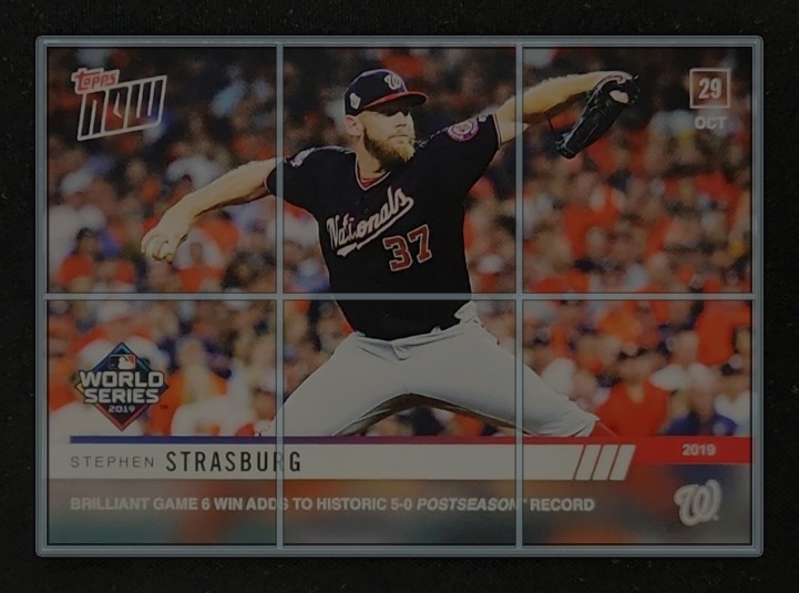 2019 Topps Now Stephen Strasburg #1070 MBA AUTH