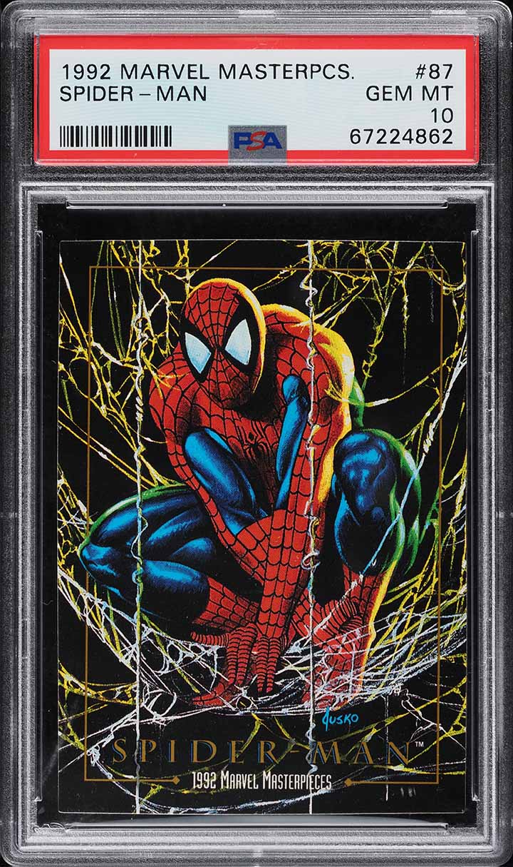 1992 Skybox Marvel Masterpieces Spider-Man #87 PSA 10 GEM MINT on