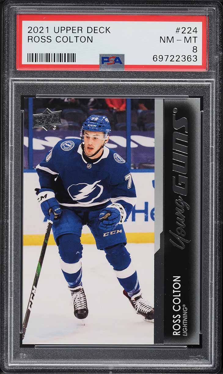 2021 Upper Deck Young Guns Ross Colton ROOKIE #224 PSA 8 NM-MT