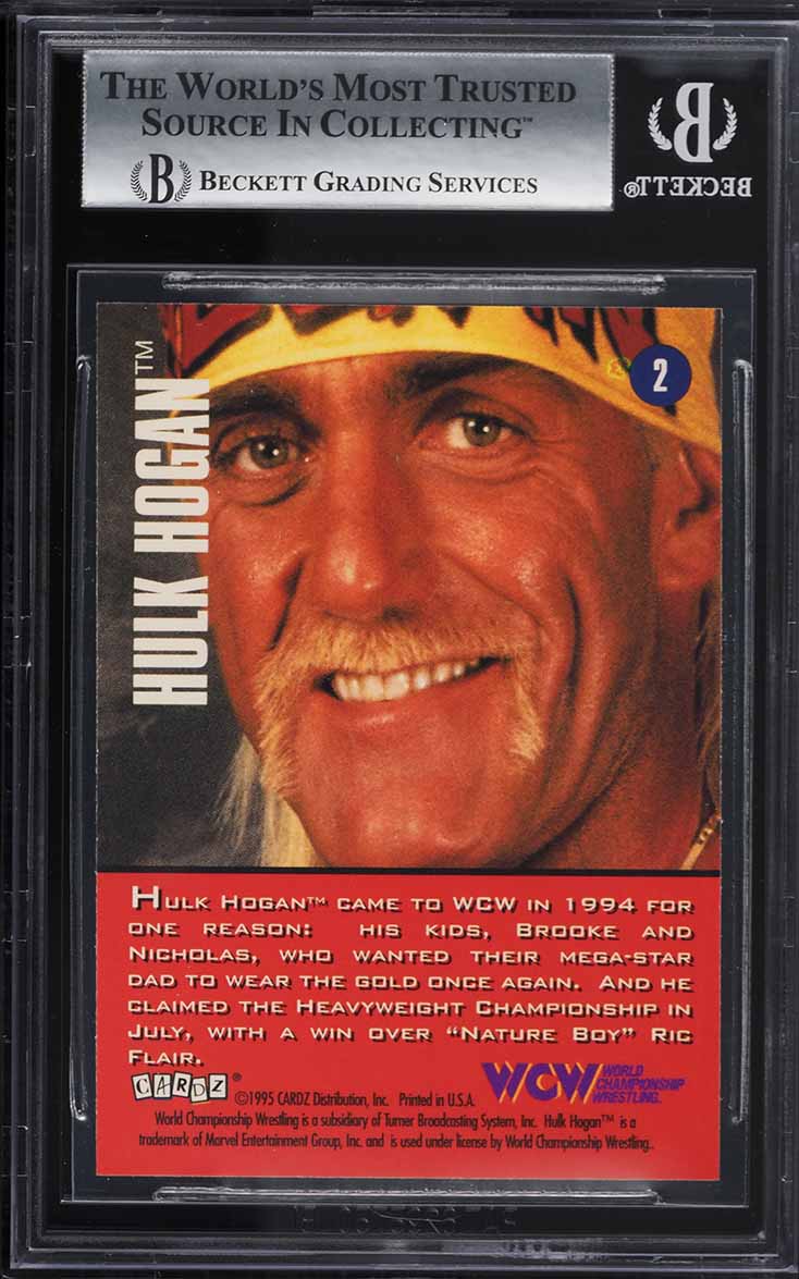 1995 Cardz WCW Main Event Hulk Hogan #2 BGS 9 MINT on Fanatics Collect