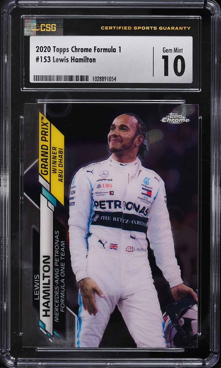 2020 Topps Chrome Formula 1 Sapphire Edition Lewis Hamilton #1 PSA