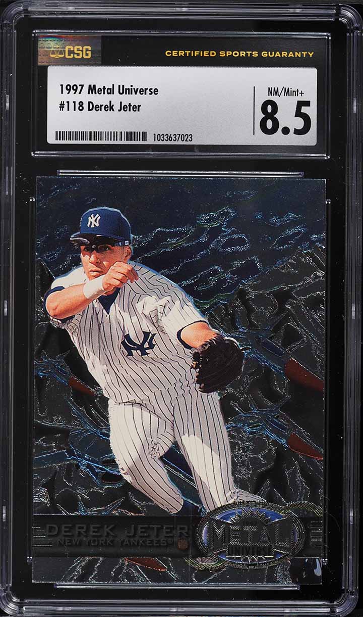 1997 Metal Universe Derek Jeter #118 CSG 8.5 NM-MT