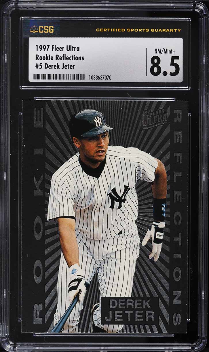 1997 Ultra Rookie Reflections Derek Jeter #5 CSG 8.5 NM-MT+