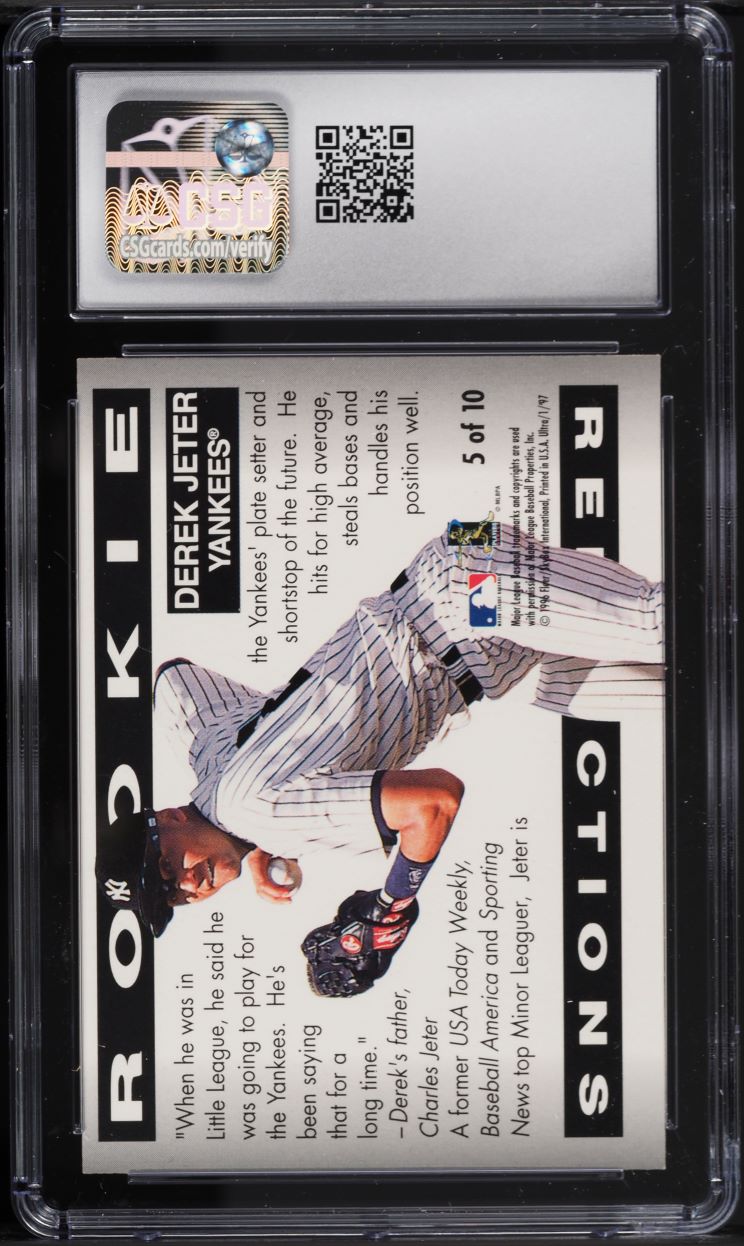 1997 Ultra Rookie Reflections Derek Jeter #5 CSG 8.5 NM-MT+