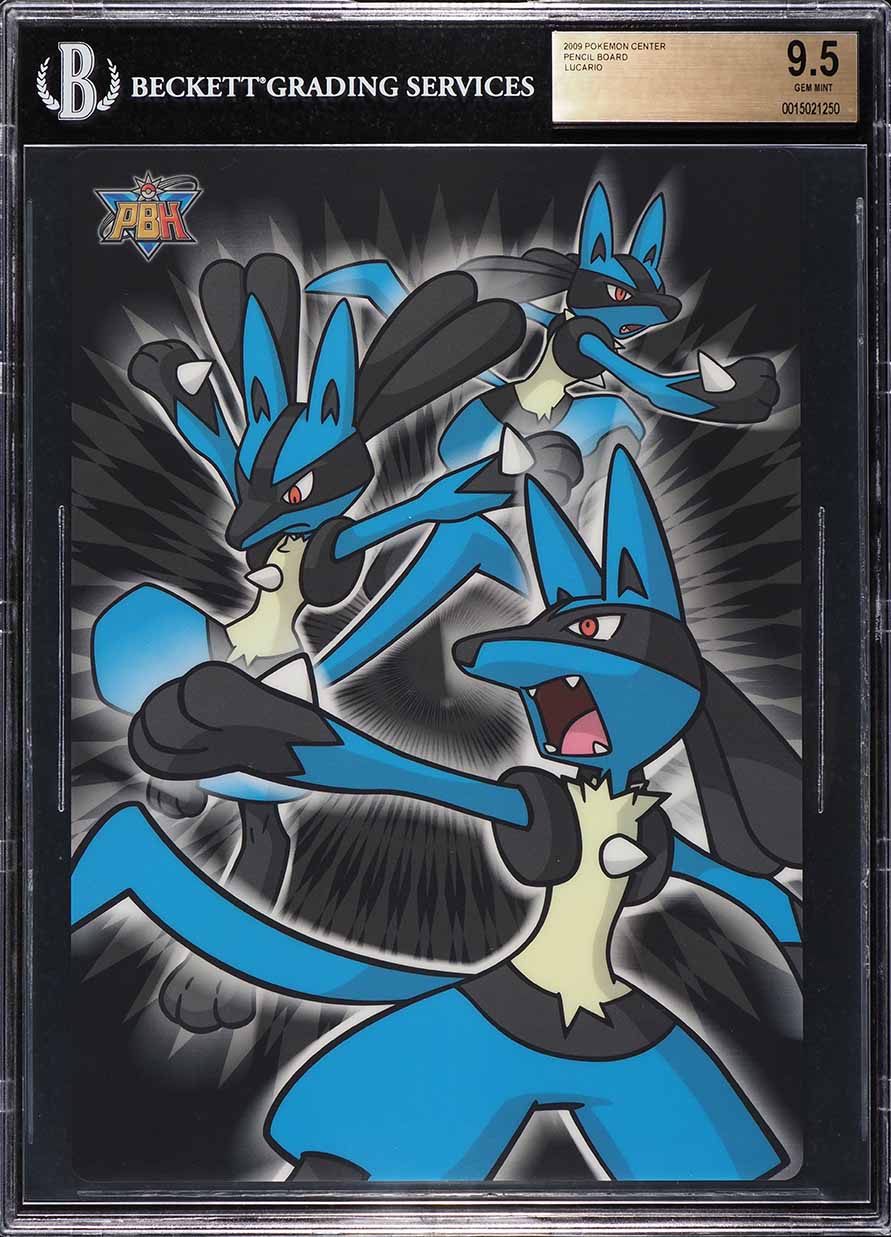 2009 Pokemon Center Pencil Board Lucario BGS 9.5 GEM MINT