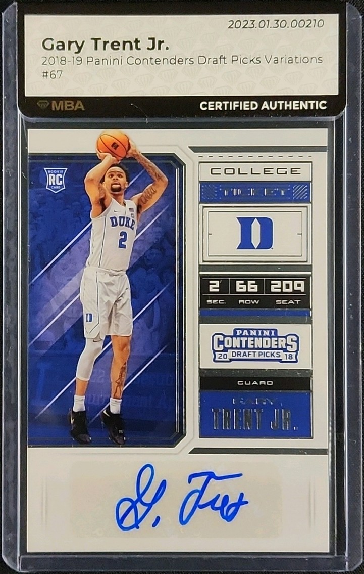 2018 Panini Contenders Draft Variation Gary Trent Jr. ROOKIE AUTO